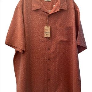 Caribbean Short Sleeve Shirt Size 3XT Color: Red (New)